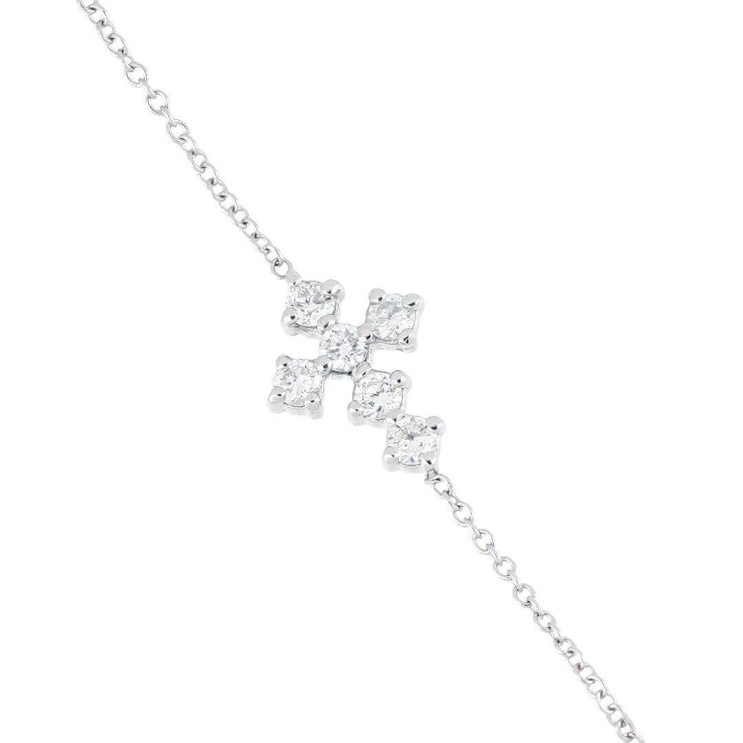 Pulsera Selene de Oro Blanco 14k con Diamantes de Laboratorio