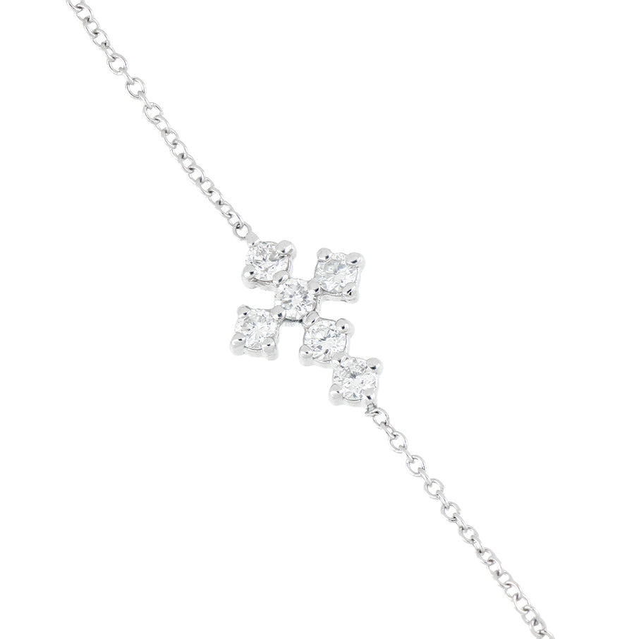 Pulsera Selene de Oro Blanco 14k con diamantes de laboratorio, en toma de catálogo sobre fondo blanco.