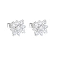 Broqueles Iris de Oro Blanco 14k con Diamantes de Laboratorio