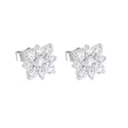 Broqueles Iris de Oro Blanco 14k con Diamantes de Laboratorio