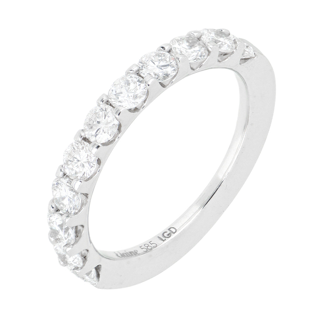 Churumbela Clásica Mediana de Oro Blanco 14k con Diamantes de Laboratorio