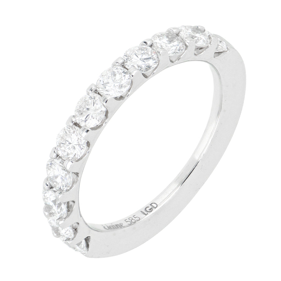 Churumbela Clásica Mediana de Oro Blanco 14k con diamantes de laboratorio, en toma de catálogo sobre fondo blanco.