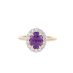 [ID 5821 OT 5699] Elaine Anillo Amatista Oval Amatista (Oval) OR 14K