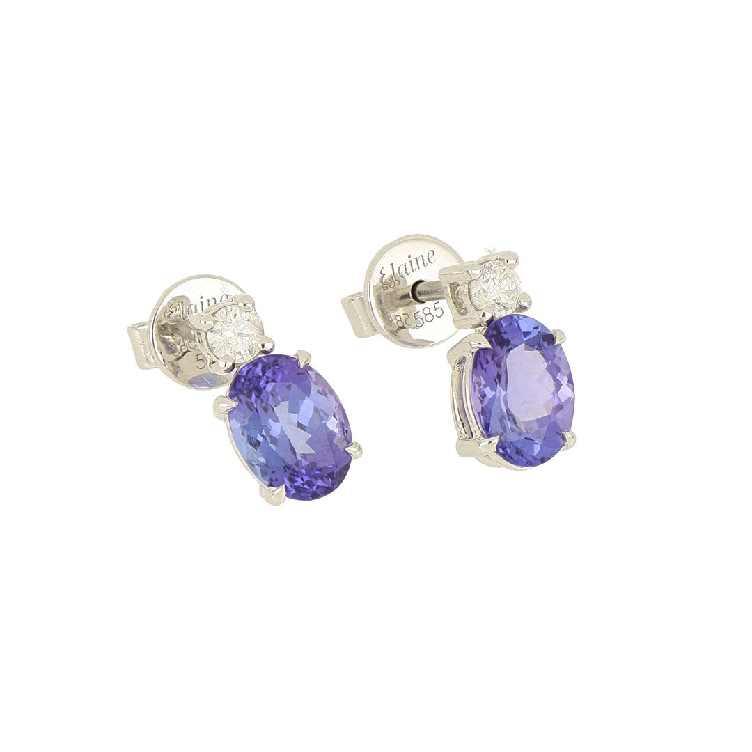 [ID 5846 OT 5597] Elaine Broqueles Tanzanita Tanzanita (Oval) OB 14K