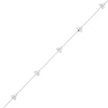 Pulsera Tré de Oro Blanco 14k con Diamantes de Laboratorio
