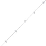 Pulsera Tré de Oro Blanco 14k con diamantes de laboratorio, en toma de catálogo sobre fondo blanco.