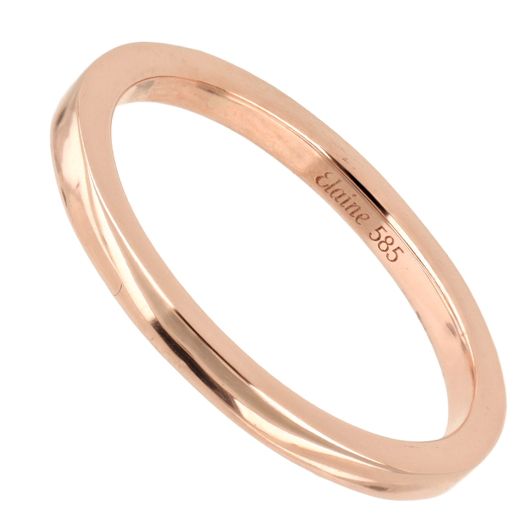 Argolla de Matrimonio Media Caña de Oro Rosa 14k