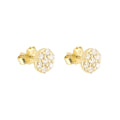 Broqueles Honey de Oro Amarillo 14k con Diamantes de Laboratorio