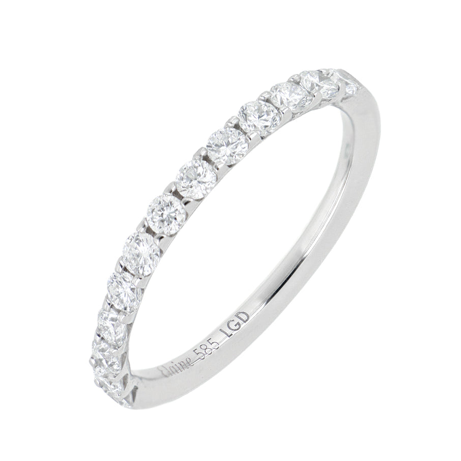 Churumbela Clásica Mini de Oro Blanco 14k con diamantes de laboratorio, en toma de catálogo sobre fondo blanco.