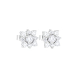 Broqueles Iris de Oro Blanco 14k, en segunda toma de catálogo, desde otro ángulo.