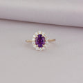[ML-23733] Elaine Anillo Biselado Amatista Oval 1.56 cts Amatista (Oval) OR 14K
