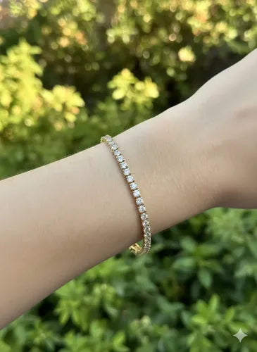 Pulsera Tennis Elaine ¦ Oro 14k · Standard