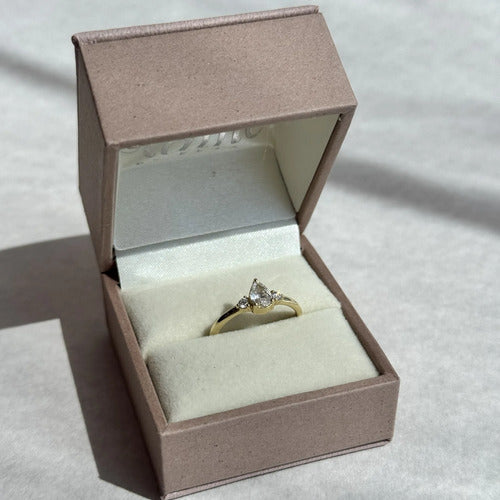 [EN-AN-GC-DL-OA-01] Elaine Anillo Goccia 0.38 cts OA 14K