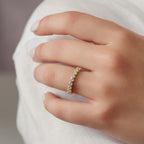 Churumbela Elaine Mediana de Oro Amarillo 14k con Diamantes de Laboratorio
