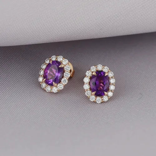 [ML-78448] Elaine Broqueles Biselado Amatista Corte Oval Amatista (Oval) OA 14K