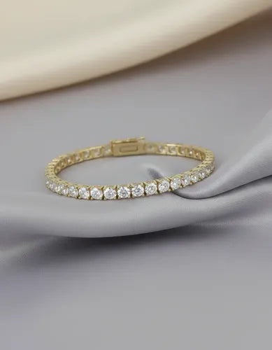 Pulsera Tennis Elaine ¦ Oro Amarillo · High Quilataje