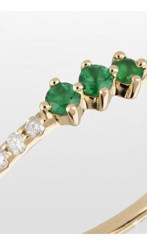 Anillo Felicia ¦ Esmeralda · Oro Amarillo