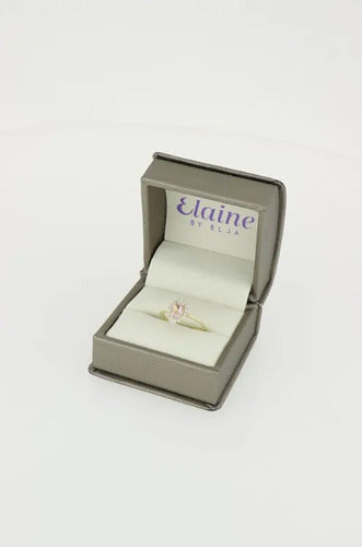 [ML-03919] Elaine Anillo Biselado Corte Oval Morganita 0.86 cts Morganita (Oval) OA 14K