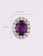 [ML-78448] Elaine Broqueles Biselado Amatista Corte Oval Amatista (Oval) OA 14K
