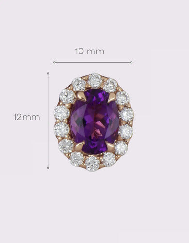 [ML-78448] Elaine Broqueles Biselado Amatista Corte Oval Amatista (Oval) OA 14K