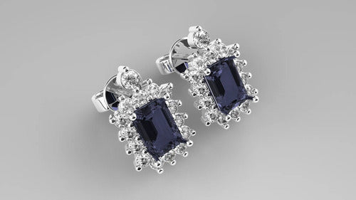 [ML-66907] Elaine Broqueles Biselados Tanzanita corte Esmeralda 2.50 cts Tanzanita (Esmeralda) OB 14K