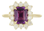 [ML-90825] Elaine Anillo Biselado de Amatista Corte Esmeralda 2.06 cts Amatista (Esmeralda) OR 14K