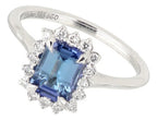 [ML-88332] Elaine Anillo Biselados con Tanzanita Corte Esmeralda 1.26 cts Tanzanita (Esmeralda) OB 14K