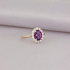 [ML-23733] Elaine Anillo Biselado Amatista Oval 1.56 cts Amatista (Oval) OR 14K