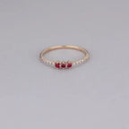 Anillo Felicia ¦ Rubíes · Oro Rosa