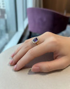 [ML-90825] Elaine Anillo Biselado de Amatista Corte Esmeralda 2.06 cts Amatista (Esmeralda) OR 14K