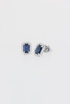 [ML-49652] Elaine Broqueles Biselado Zafiro Corte Esmeralda 2.89 cts Zafiro (Esmeralda) OA 14K