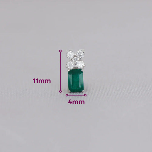 [EN-BR-CI-ES-OB-01] Elaine Broqueles Cieli Esmerald con Esmeralda 1.41 cts Esmeralda OB 14K