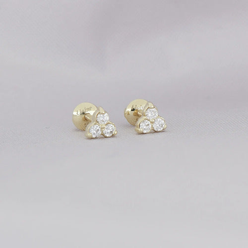 [EN-PC-TR-DL-OB-01] Elaine Piercings Tré 0.20 cts OB 14K