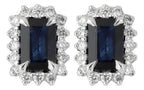 [ML-49652] Elaine Broqueles Biselado Zafiro Corte Esmeralda 2.89 cts Zafiro (Esmeralda) OA 14K