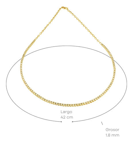 Gargantilla Tennis Elaine ¦ Diam Nat · Premium