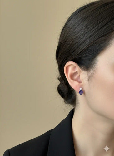 Aretes Tanzanita Diam Natural ¦ Standard