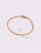 Pulsera Tennis Elaine ¦ Oro 14k · Premium