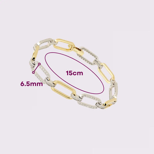 [ML-25775] Elaine Pulsera Tennis ESLABONES 1.04 cts OM 14K