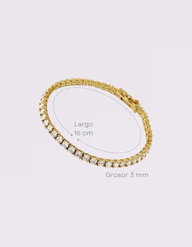 Pulsera Tennis Elaine ¦ Oro 14k · Standard