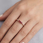 Anillo Felicia ¦ Rubíes · Oro Rosa