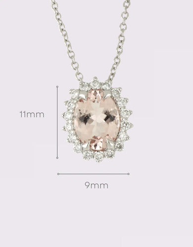 [ML-73926] Elaine Dije Biselado Oval Morganita (Oval) OB 14K