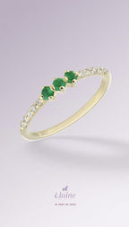Anillo Felicia ¦ Esmeralda · Oro Amarillo