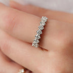 Churumbela Elaine Grande de Oro Blanco 14k con Diamantes de Laboratorio