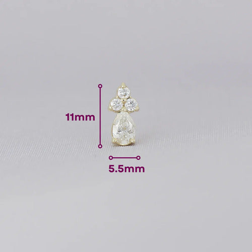 [EN-BR-GC-DL-OA-01] Elaine Broqueles Goccia 1.04 cts OA 14K
