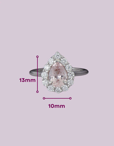 [ML-56861] Elaine Anillo Biselado Morganita Oval 1.15 cts Morganita (Oval) OB 14K