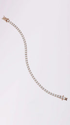 Pulsera Tennis Elaine Vault de Oro Rosa 14k con Diamantes de Laboratorio