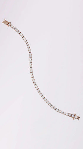 Pulsera Tennis Elaine Vault de Oro Rosa 14k con Diamantes de Laboratorio