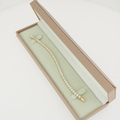 Pulsera Tennis Elaine ¦ Oro Amarillo · High Quilataje