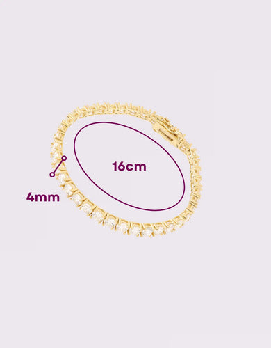 Pulsera Tennis Elaine ¦ Oro Amarillo · High Quilataje