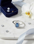[ML-88332] Elaine Anillo Biselados con Tanzanita Corte Esmeralda 1.26 cts Tanzanita (Esmeralda) OB 14K